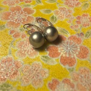 Elegant Silver Pearl Earrings